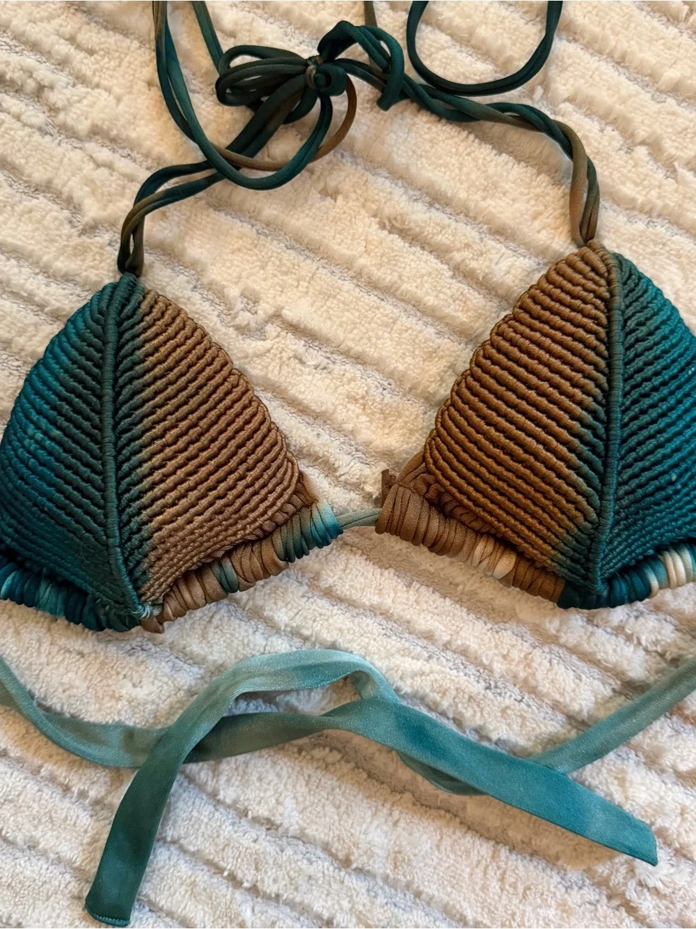 Vintage Y2K Cult Beach x Cia.Marítima Handwoven Macramé Bikini Top